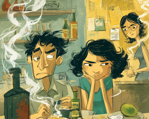 A small spoon of Filipino bagoong hovers over rice, heavy with salt and memory.