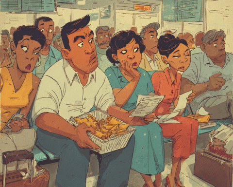 A Filipino Food Essay about Filipino lumpia on a plastic table, half eaten beside a small dish of garlic vinegar