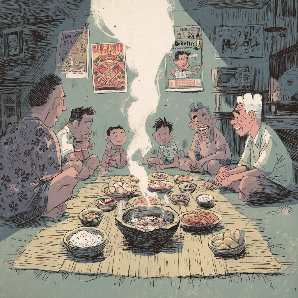 A Filipino Food Essay about indigenous Filipino food in a Tboli ritual feast on a woven mat in a Lake Sebu mountain home