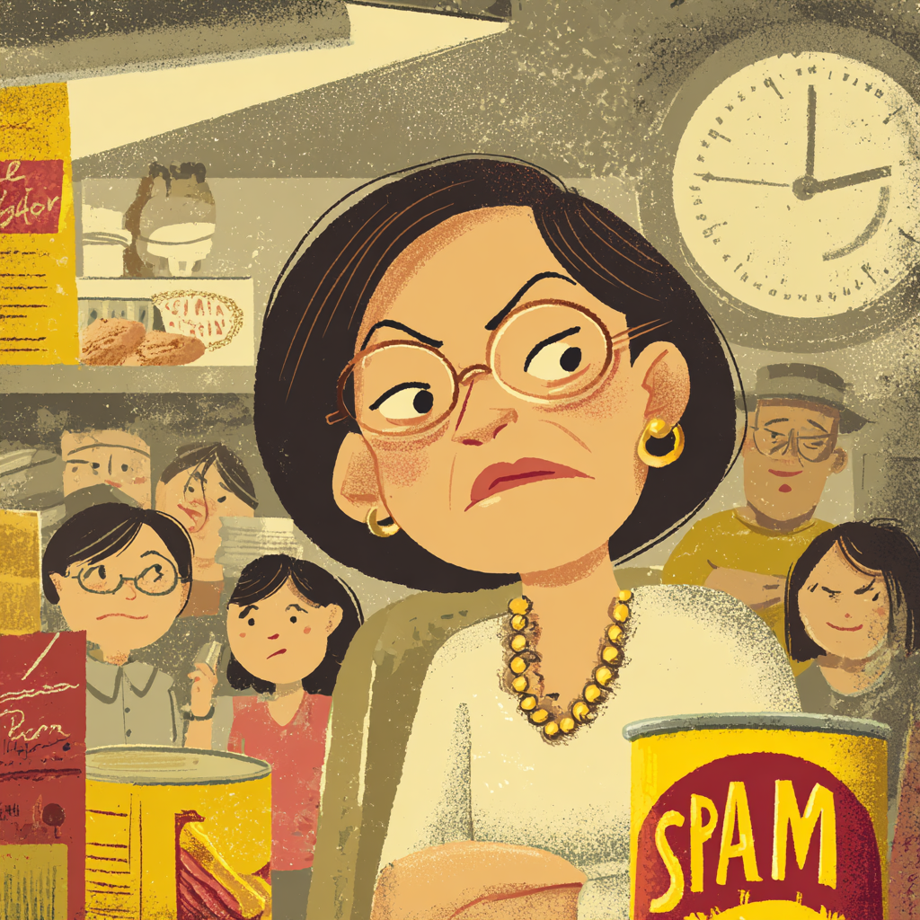 A Filipino food essay about the cultural meaning of Spam and canned goods in balikbayan boxes sent by overseas workers to their families.