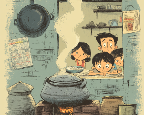 A Filipino Food Essay about a Filipino clay pot and palayok at the center of a small Philippine kitchen where family gathers close to the fire