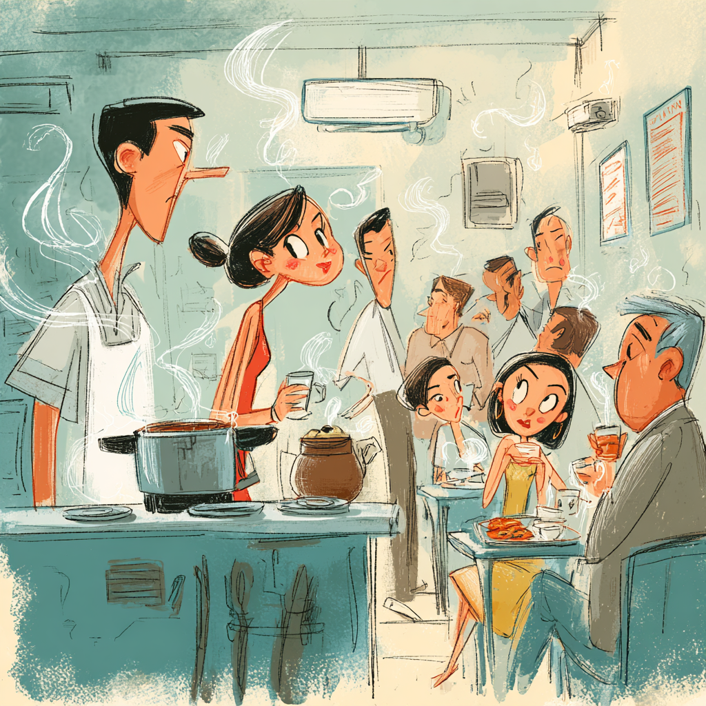 A Filipino Food Essay about Filipino restaurants Rome run by former caregivers serving home-style dishes to a gathered migrant community in a small dining room