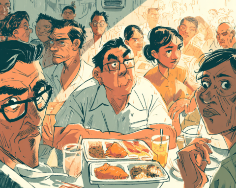 A Filipino food essay about Jollibee fried chicken and spaghetti as comfort food for Filipinos abroad.