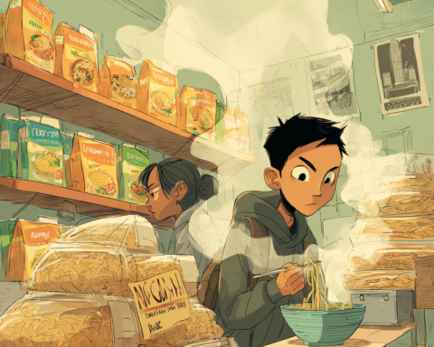 A Filipino food essay about third-generation diaspora kids who find cultural identity through instant pancit canton, foil packets, and store-bought nostalgia by Chef Rob Angeles.