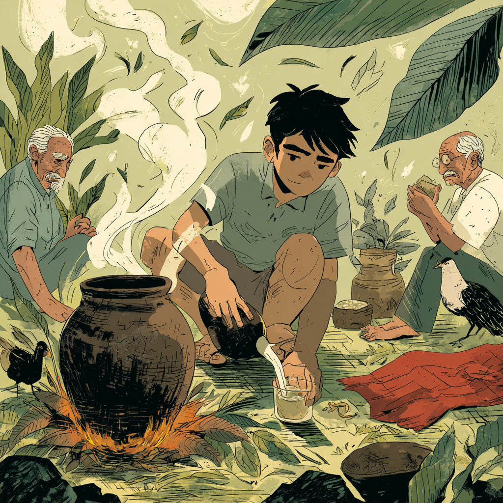 A Filipino food essay about the unspoken rules of tuba drinking in Besao, where gesture governs and silence teaches by Chef Rob Angeles.