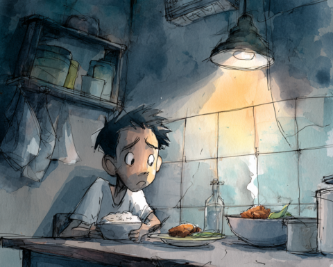 A Filipino food essay exploring how eating alone in Manila boarding houses reveals the tension between kamayan's communal roots and modern solitary dining practices by Chef Rob Angeles.